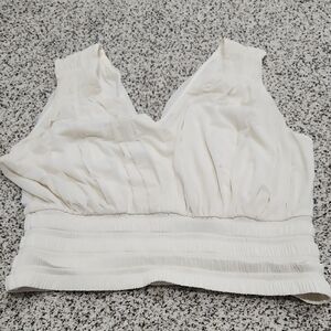 Express Cream Crop Top